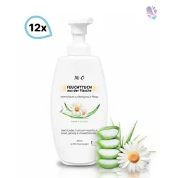 Feuchttuch aus der Flasche 12x300ml, Intim Reinigungsschaum Mi-O, ultra ergiebig, Alternative für Feuchttücher
