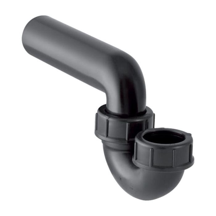 Geberit Rohrbogengeruchsverschluss 152039161 DN 50/50, Einlauf vertikal, Abgang horizontal, PE-HD, schwarz