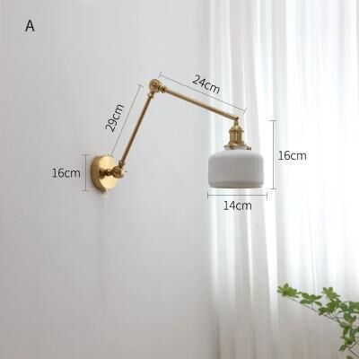 Inspired Living IWHD Nordic Ceramic LED Wall Lamp Modern Pull Chain LED Wall Sconce 4W (Max 100W) For Bedroom & Bathroom g