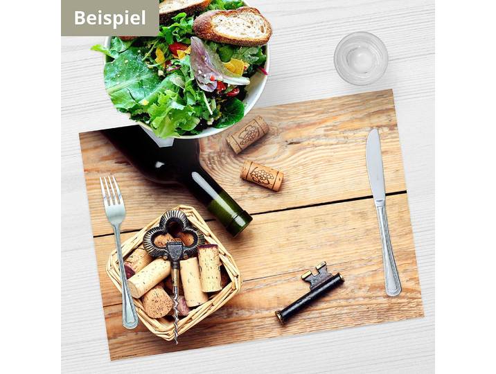 Tischset Weinflasche 12er-Set 44 x 32cm Multicolor