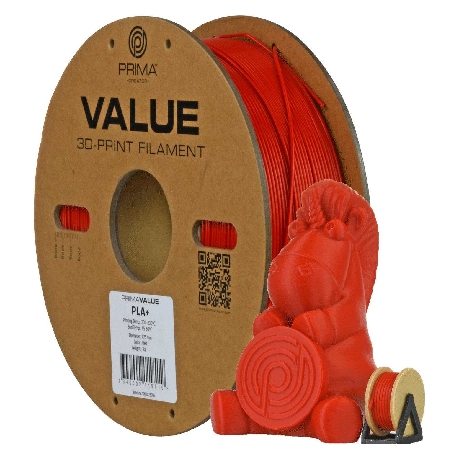 Prima Creator PrimaValue PLA+ (PLA, 1000 g, 1.75 mm) (PV24-PLA-175-1000-RD)