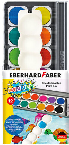 Deckfarbkasten, 12 Farben