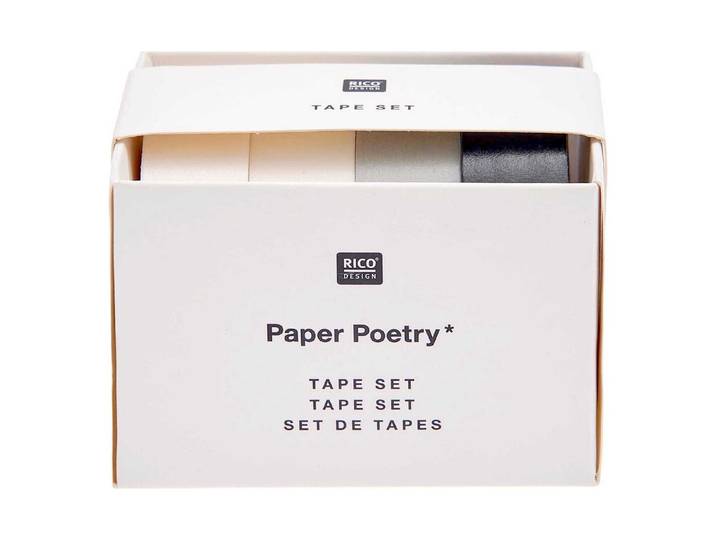 Rico Washi Tape Set, schwarz & weiss