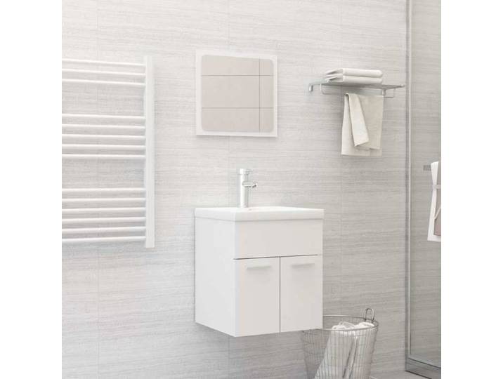 Ensembles de salle de bain montage simplifié Blanc Aggloméré 41x38.5x46 cm D1497