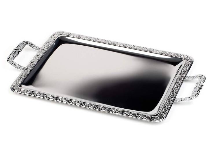 APS Dienblad - Serveertray - RVS - 75 x 44\,5 cm - Vaatwasserbestendig - Breukvast - Stapelbaar