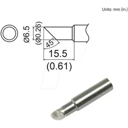 HAK T19-C65 - Lötspitze T19-C65, 6,5 mm, abgeschrägt