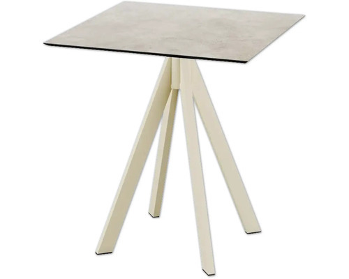 Infinity Terrassentisch Sand gestell + Moonstone HPL 70x70 cm