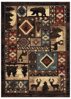 Home Dynamix Buffalo Bear Rustic Area Rug