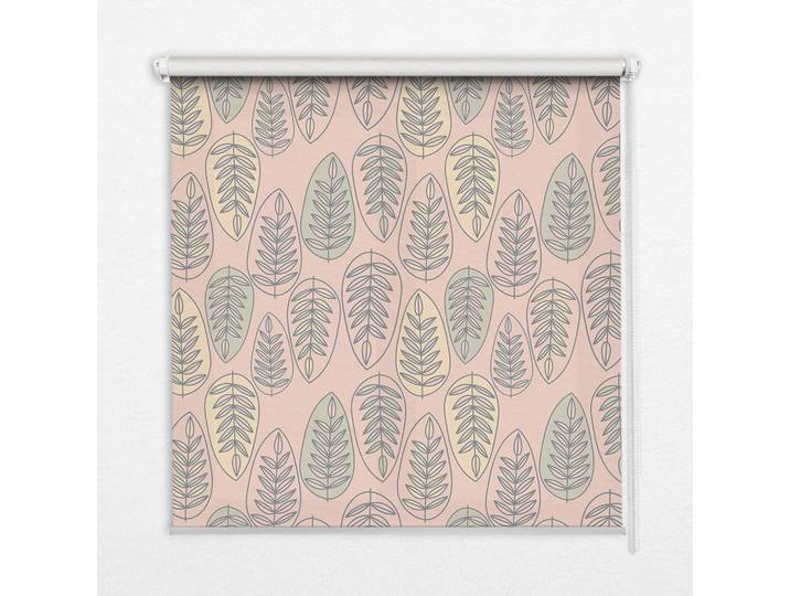 Tulup Innenrollo - Fensterrollo - Rollo - 150x140 cm - Bunte Blätter, Pink, Kunststoff, Rechteckig, 150x140x0.5 cm, Heimtextilien, Vorhänge, Rollos