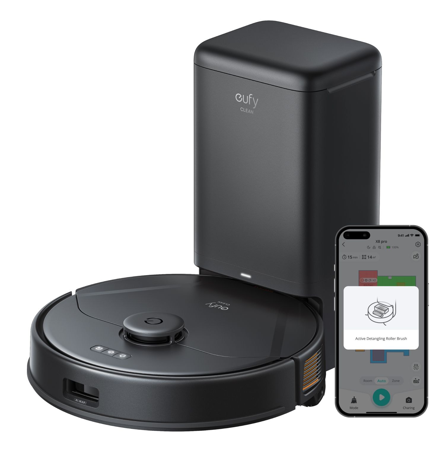 eufy Clean X8 Pro Saugroboter mit Selbstentleerungsstation T2276G11