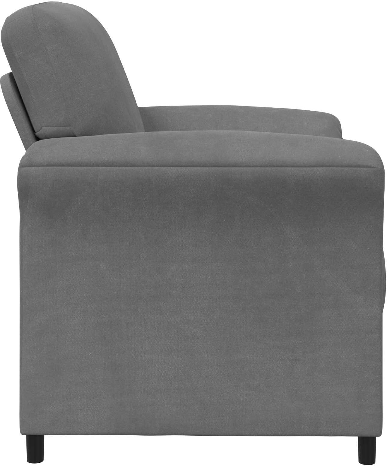 vidaXL Canapé 1 place Gris foncé Velours