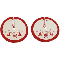 Christmas Decorations 1 Weihnachtsbaumdecke 90cm Santa Schneemann Motiv Christbaumdecke Abdeckung rot