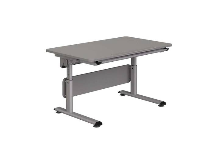 Paidi Jugendschreibtisch, Silber, Schiefer, Metall, rechteckig, Kufe, 70x53-79x120 cm, höhenverstellbar, Arbeitszimmer, Schreibtische, Jugendschreibtisch & Kinderschreibtisch