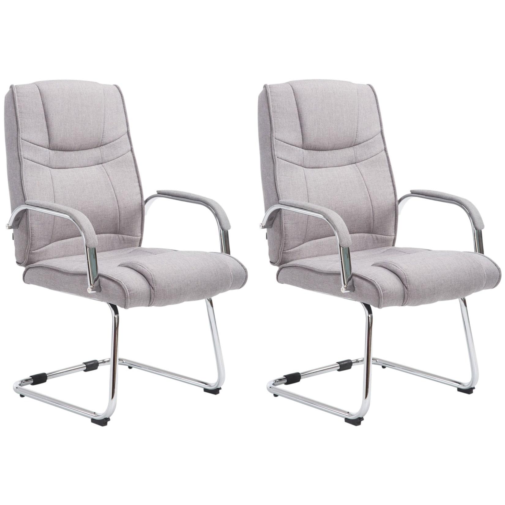 CLP 2er Set Stühle Attila Stoff - Farbe: grau