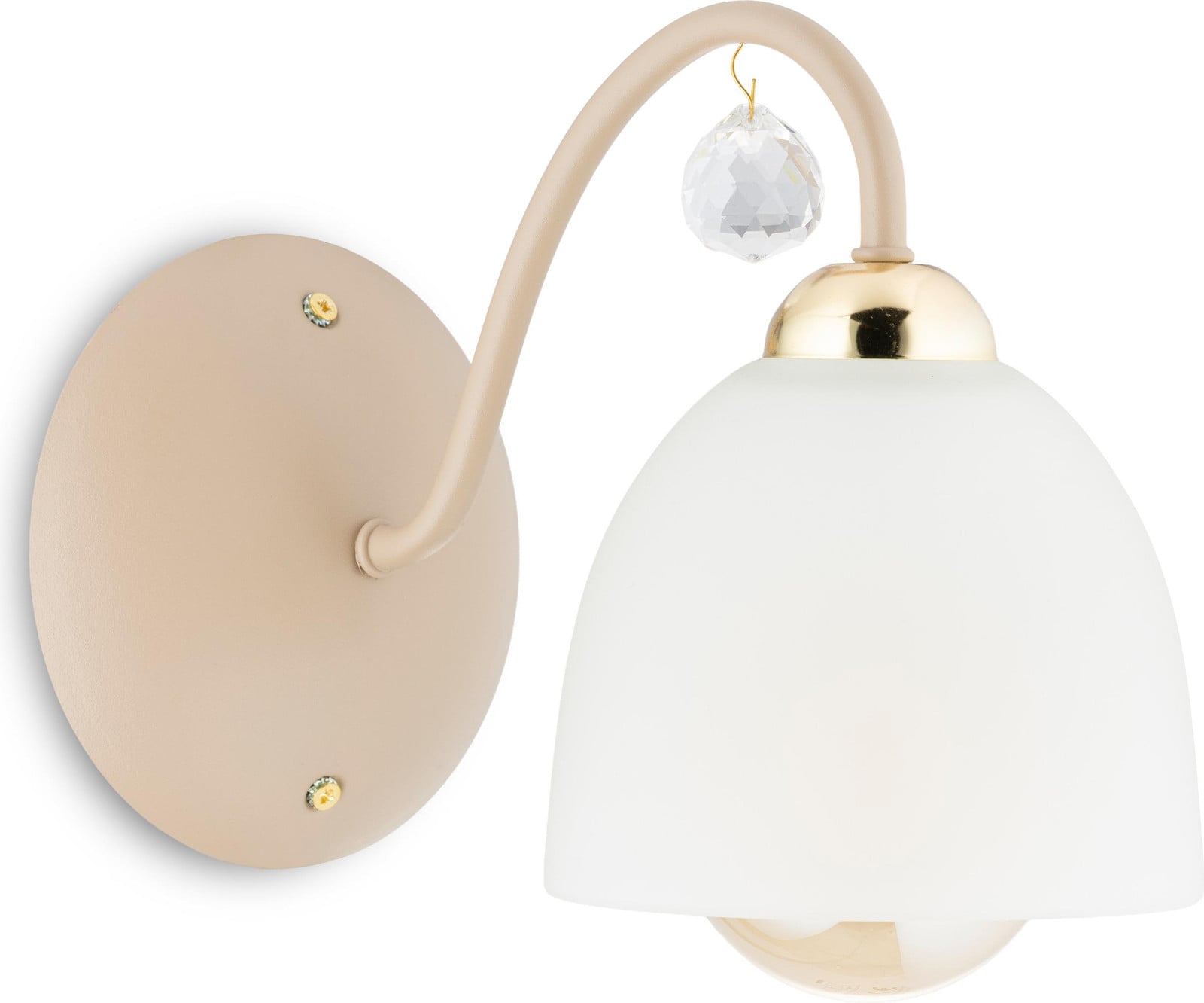 Howhomely Tina Wandlamp - Beige - Elegant design met glazen en kristallen ornamenten
