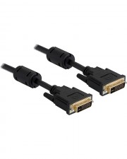 Delock DVI-Kabel DVI-I 3 m Flügelschrauben Schwarz (83112)