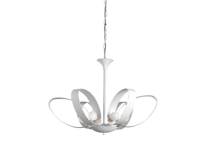 Kronleuchter, Weiß, Metall, 110 cm, Lampen & Leuchten, Innenbeleuchtung, Hängeleuchten, Kronleuchter