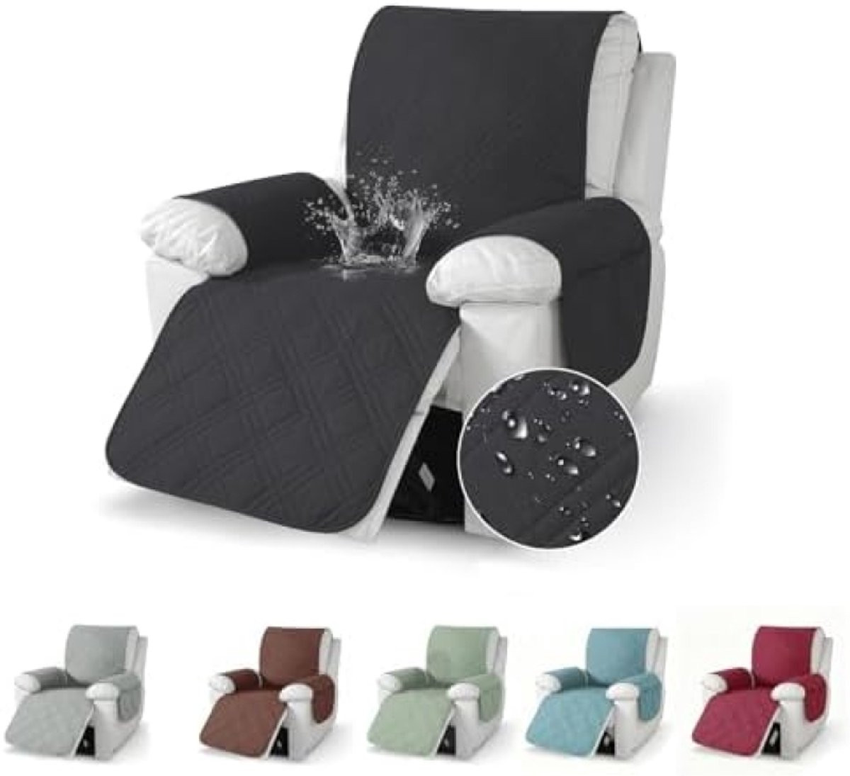 PromoHome Rekbare en Waterdichte Beschermhoes voor Relaxstoel met Antislip Design