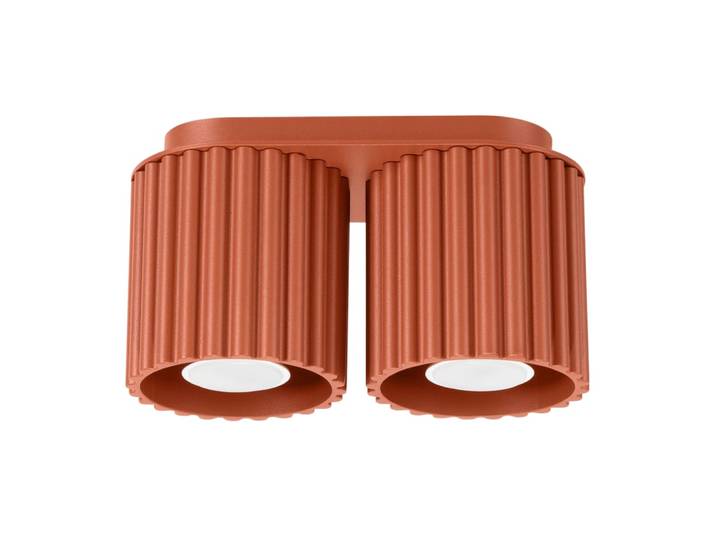 Plafonnier Aluminium Ocre Rouge GU10 2 Aura