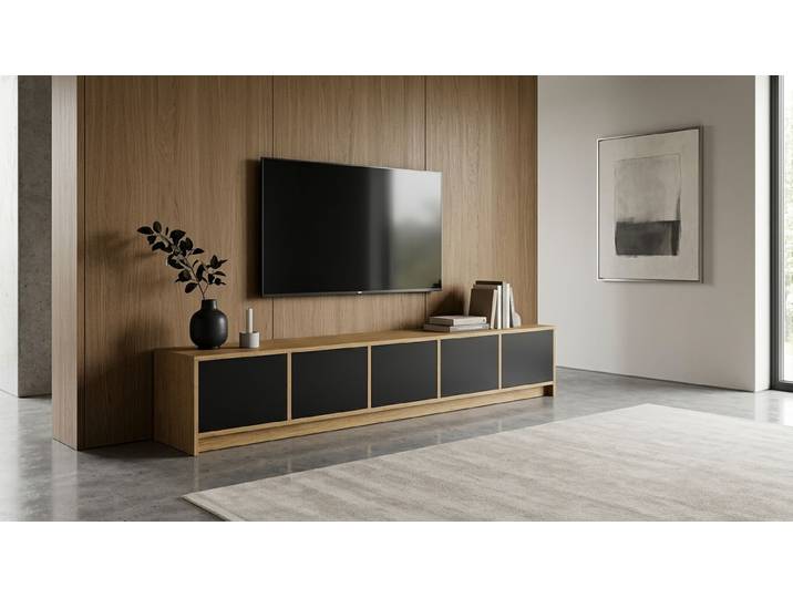 Commode basse sur mesure Pickawood Chêne Naturel huilé