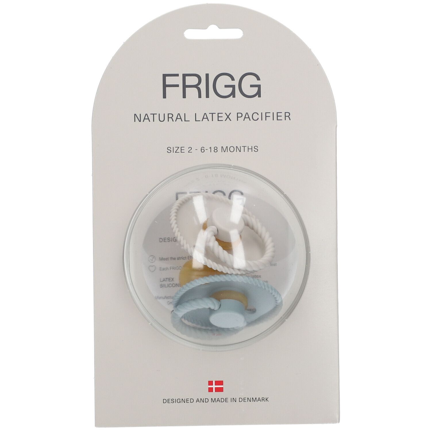 Frigg Latex Fopspeen Rope Silver - Grey 6-18 Maanden 2 St Sauger