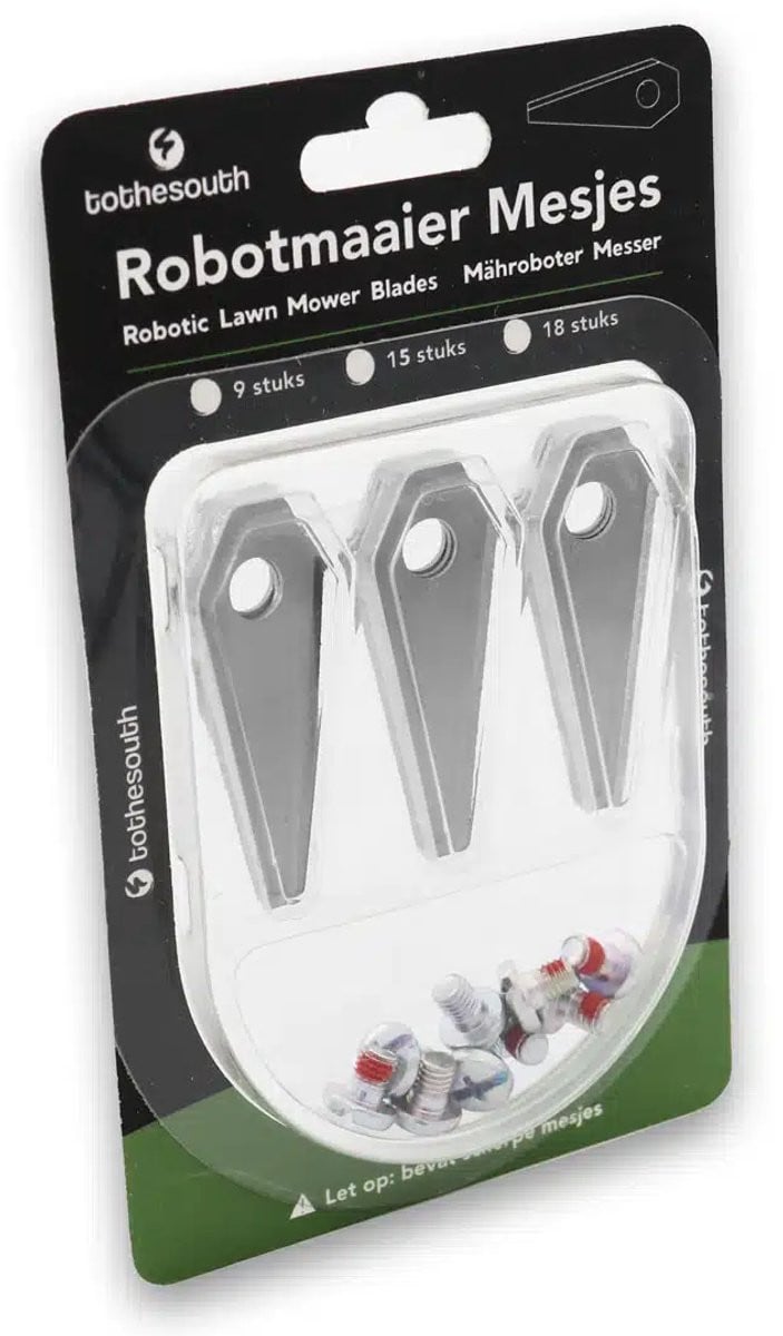 To the South Robotmaaier Mesjes van staal voor Bosch Indego CS 300 Connect - 18 stuks