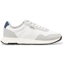 BOSS für Herren. 50536481 Niedrige Sneaker mit grau strukturierten Obermaterialien (42), Wohnung, Schnürsenkel, Lässig