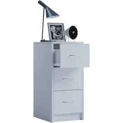 VCM, Nachttisch, Holz Nachtschrank Boxal Maxi mit Schublade (33 x 35 x 65 cm)