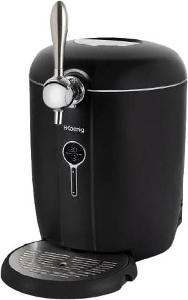 Bierzapfanlage HKoeNIG BW1688, 6L Kapazität, Einstellbare Temperatur 3°C bis 12°C, Kompatibel mit allen Fässern, Schwarz