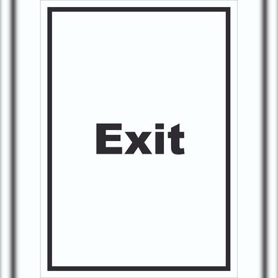 HB-Druck Exit Schild mit Text Ausgang hochkant A1 (594x841mm)
