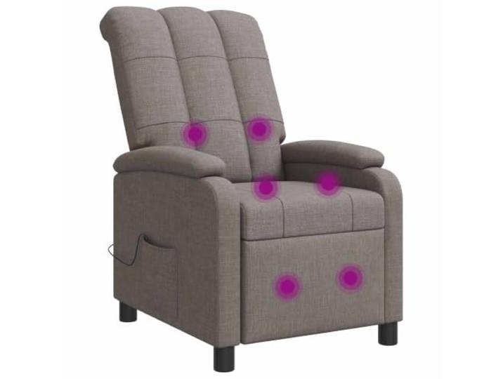 Relaxsessel Taupe Stoff mit Verstellbarem Neigungswinkel 115-160 Grad Polyesterbezug, Schaumstoff-Faser-Füllung, Metall-Holzrahmen, vielseitig einsetzbar, pflegeleichte Oberfläche
