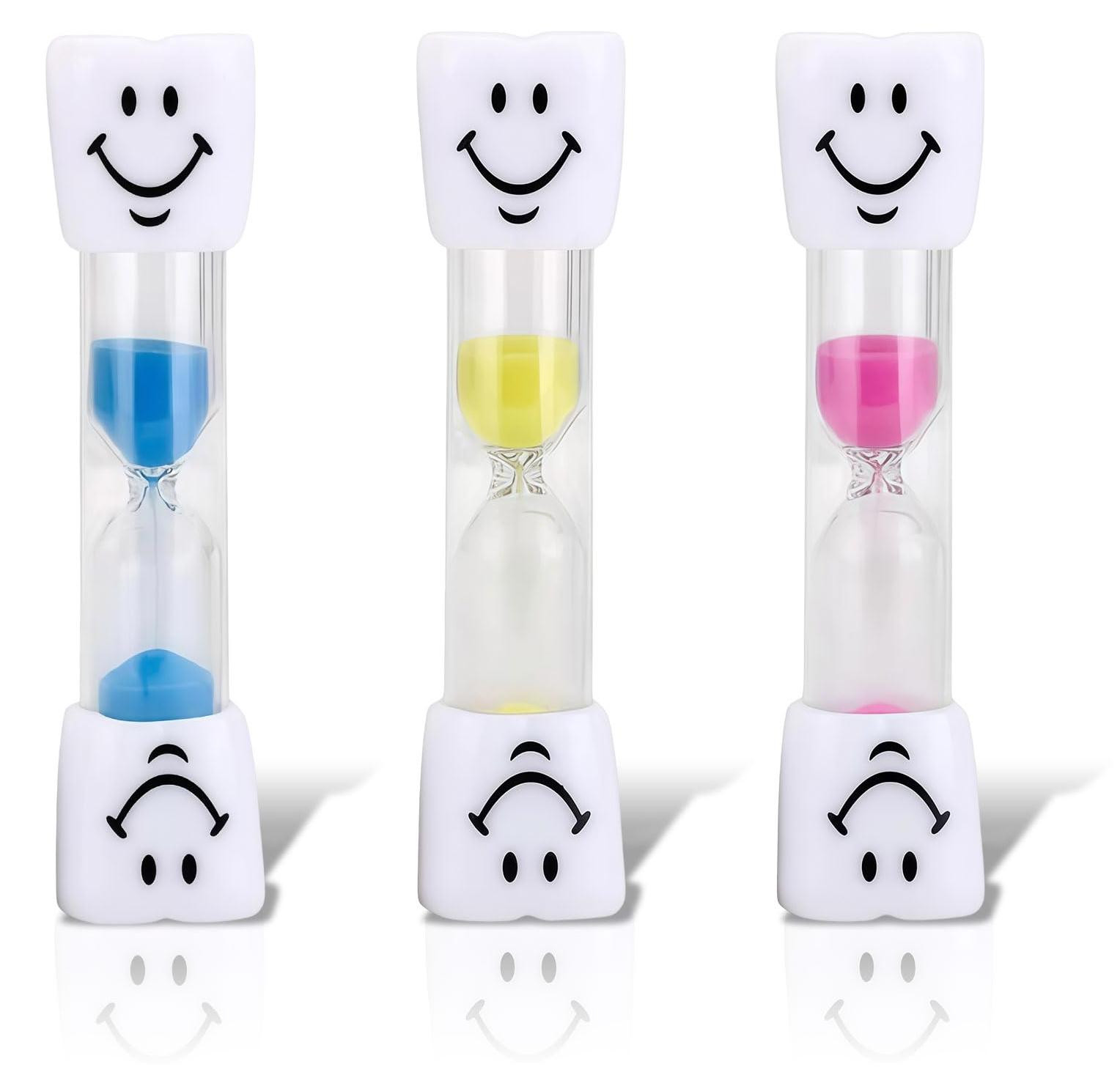 Dripio 3-delige set zandlopers voor kinderen, 3 minuten, verschillende kleuren