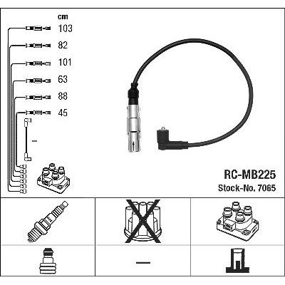 Ngk Zündleitungssatz [Hersteller-Nr. 7065] für Mercedes-Benz