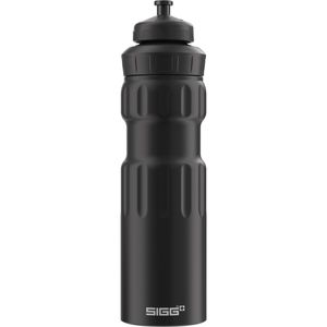 SIGG Trinkflasche WMB Sports Black Touch, aus Aluminium, schwarz, mit Sportverschluss, 750 ml