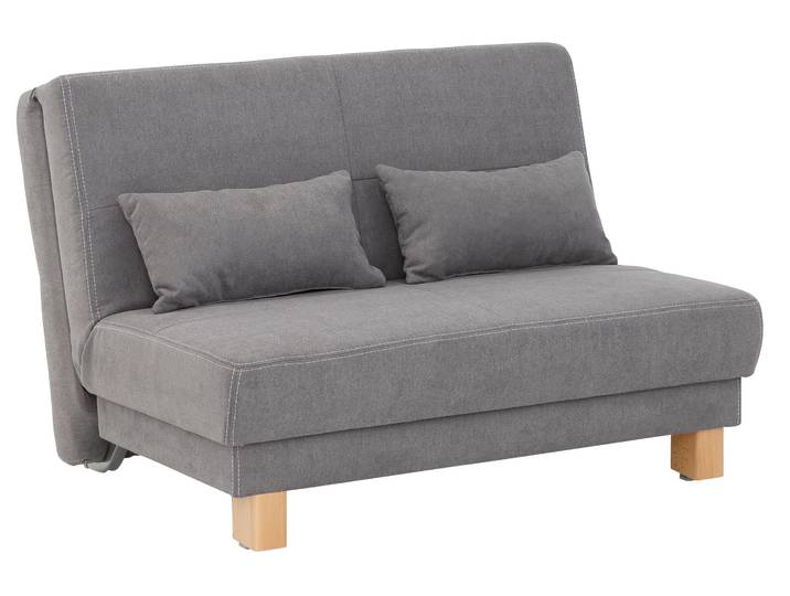 Schlafsofa, 120x95 cm, Chenille, Grau, Faltsofa & Nierenkissen, Klassisch, Home-affaire