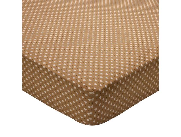 Drap-housse en coton bleu 160x200x28cm