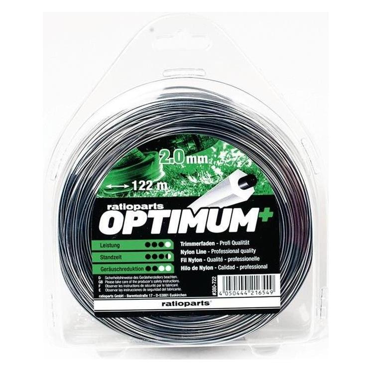 Ratioparts Nylonfaden Optimum ( 4000722068 ) Fadenstärke 2,0 mm Fadenlänge 122 m (Rasentrimmer) (380-722)