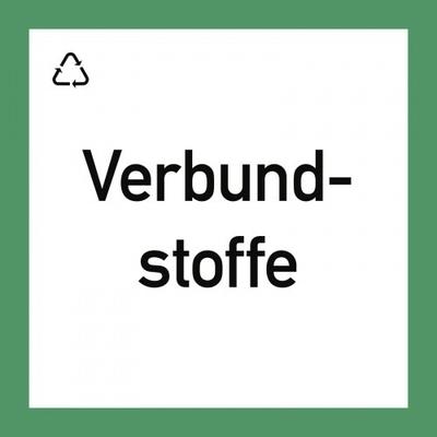 Wertstoffkennzeichnung "Verbundstoffe", Folie, 300x300 mm