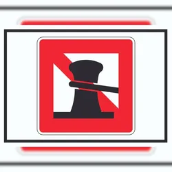 HB-Druck Anlegen verboten Symbol Schild A0 (841x1189mm)