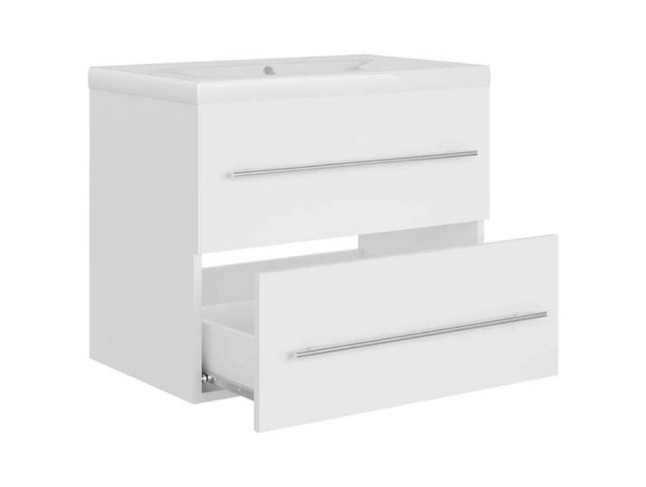 Promotion mai  * Armoire d'évier - Meuble d'évier - avec lavabo intégré Blanc Aggloméré EU67573099041