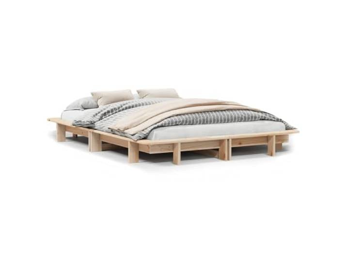 PUGYNBK Bettgestell aus Kiefernholz, 120 x 190 cm Lattenrost, atmungsaktive Halterung, minimalistisches Design, ohne Matratze