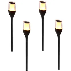 Lumisky FARELY H80CM Flammen-Solarleuchten Plastik Schwarz