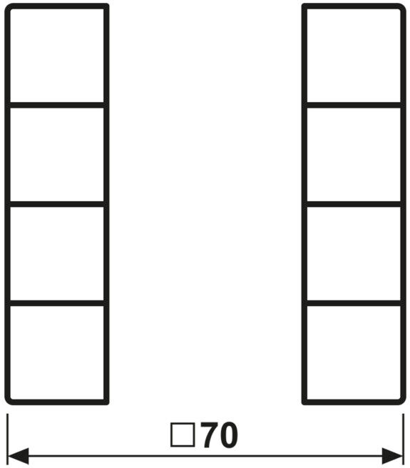 Jung Jeu de touches complet 4 voies LS504TSASWM (LS504TSASWM)