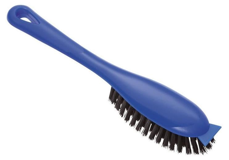 Haug Wurzelbürste 369 met stiel blau van kunststof