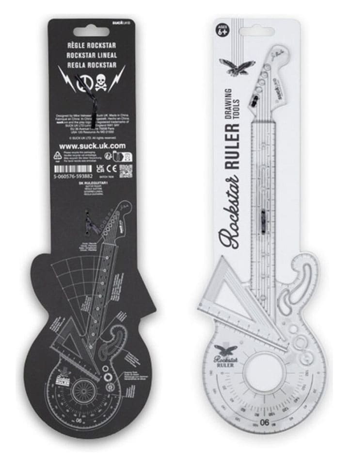 SuckUK Lineal ''Rockstar Guitar'' - (L)35,7 cm - onesize