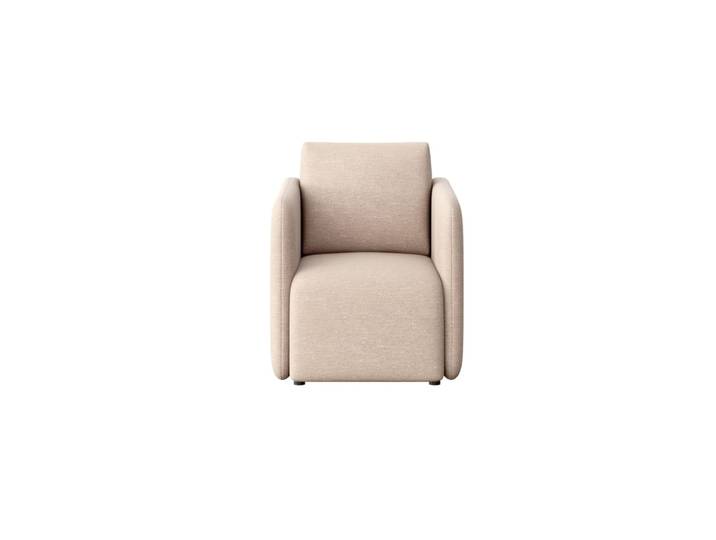 Fauteuil en polyester crème