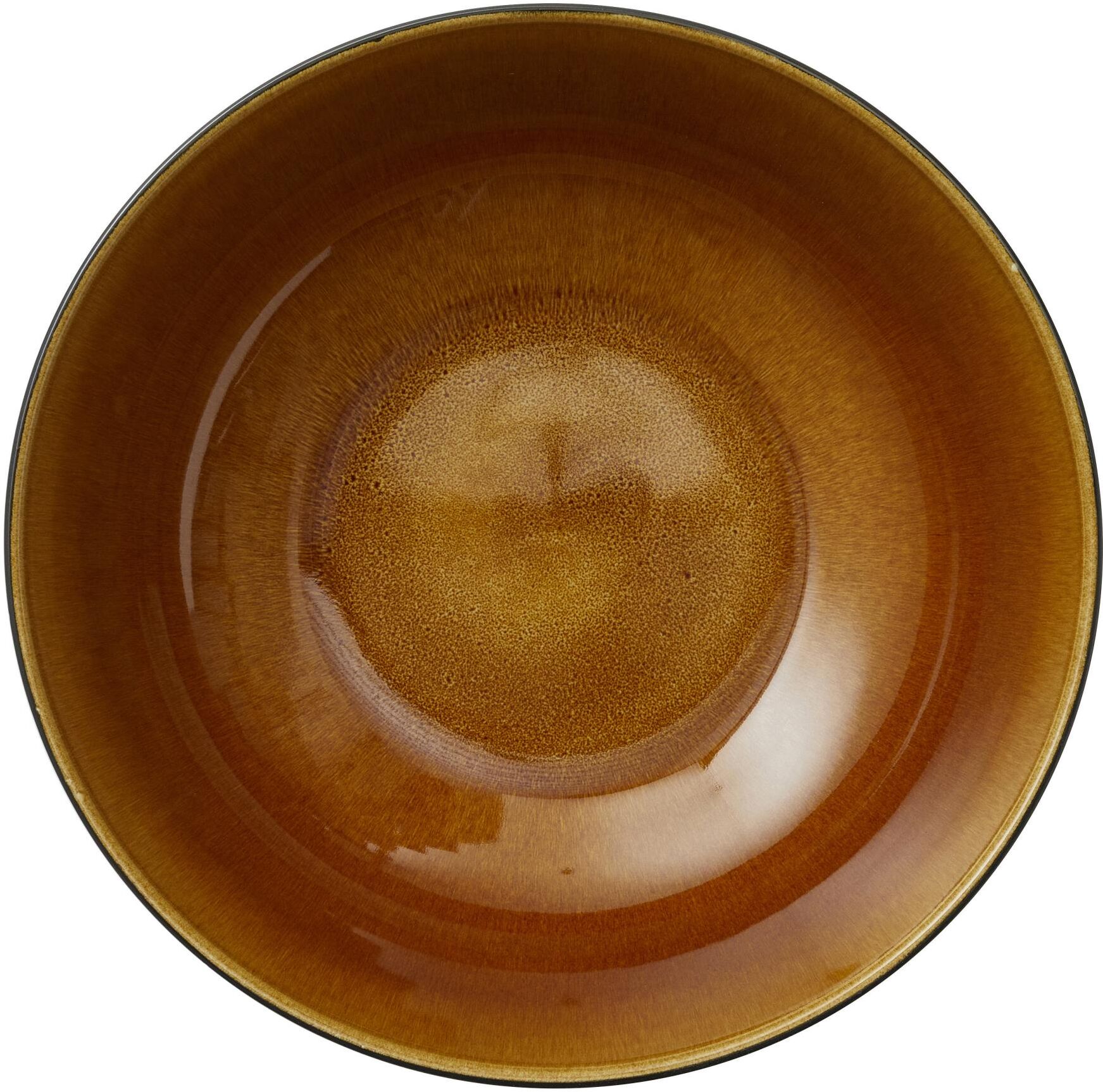 Salatschüssel BITZ, braun (bernstein), H:10cm Ø:30cm, Steinzeug, Schüsseln, Salatschüssel bernstein Ø 30cm