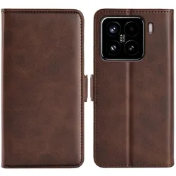 Screenguard CardLounge Leder Hülle (Xiaomi 15), Smartphone Hülle, Braun