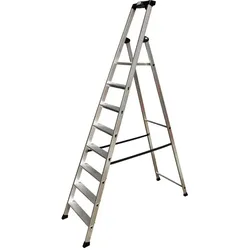 Stufen Stehleiter Krause Solido Aluminium 8 Stufen robuste Aluminium-Stehleiter für den universellen Einsatz