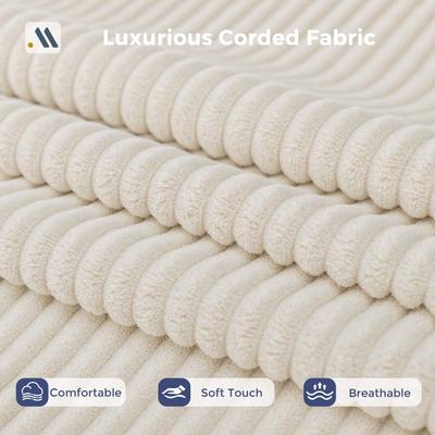 COSMOGO Modular Corduroy Boneless Sectional Sofa L Shaped Modern Cloud Couch